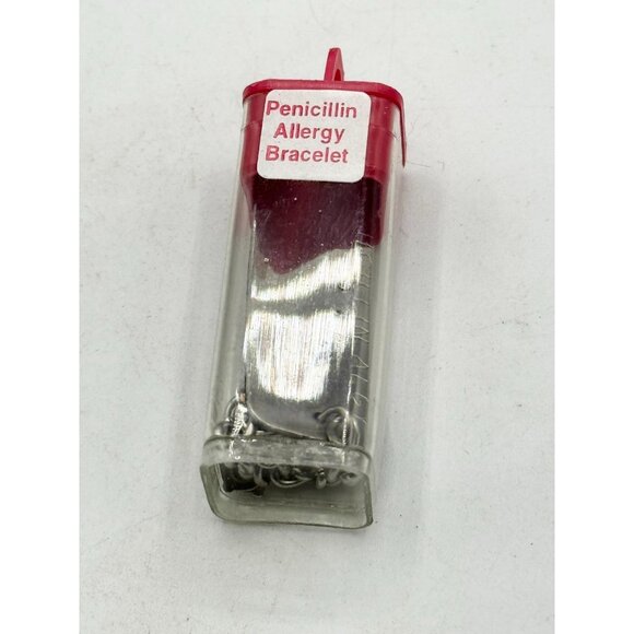Vintage penicillin allergy medical id bracelet - Picture 5 of 5